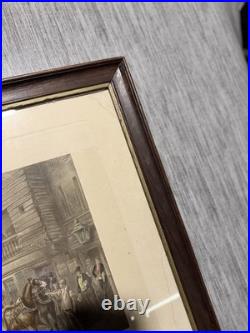 Fores's Coaching Recollection 1874 The Olden Time Gravure Encadrée