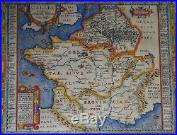 France, carte géographique par Abraham Ortelius, 1590, Gallia Vetus