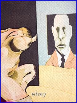 Francis Bacon Lithographie COA Signé Stylo A Numéroté au Crayon Limité 275