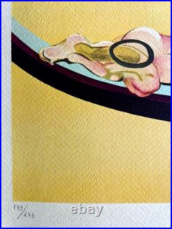 Francis Bacon Lithographie COA Signé Stylo A Numéroté au Crayon Limité 275