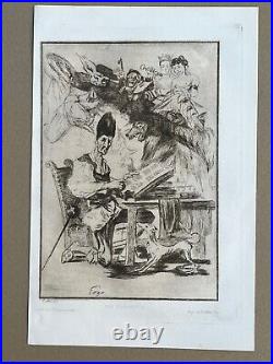 Francisco de GOYA Braquemond gravure etching Eau forte Etching Don Quichotte
