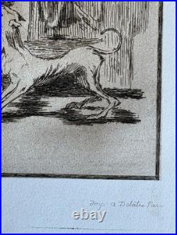 Francisco de GOYA Braquemond gravure etching Eau forte Etching Don Quichotte
