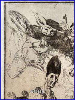 Francisco de GOYA Braquemond gravure etching Eau forte Etching Don Quichotte