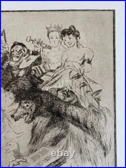 Francisco de GOYA Braquemond gravure etching Eau forte Etching Don Quichotte