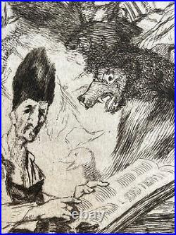 Francisco de GOYA Braquemond gravure etching Eau forte Etching Don Quichotte