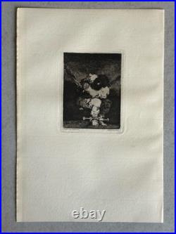 Francisco de GOYA gravure Eau Forte Etching Menotte Le Petit Prisonnier 1867