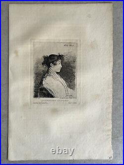 Francisco de GOYA gravure etching Eau forte originale Gumersinda Goicoechea