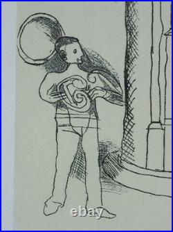 Franco Gentilini Tableau Gravure Lithographie Signée Vintage