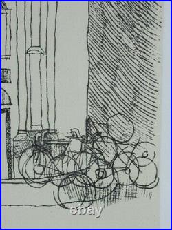 Franco Gentilini Tableau Gravure Lithographie Signée Vintage
