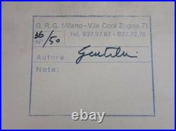 Franco Gentilini Tableau Gravure Lithographie Signée Vintage