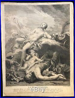 Francois Boucher La mort d' Adonis gravée par Pierre Louis Surugue 1742