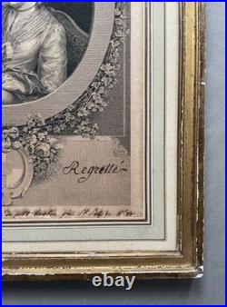 François Voyez (1746-1805), L'amant regretté, épreuve avant la lettre, gravure