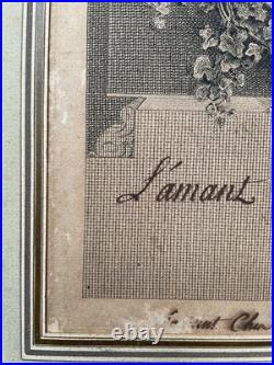 François Voyez (1746-1805), L'amant regretté, épreuve avant la lettre, gravure