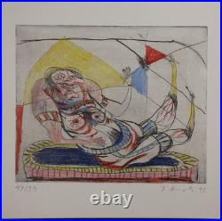 Franz Ringel (1940-2011) Gravure 1975, Signée. N° 47 De 99 Exemplaires