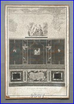 Fresques dans une maison de Pompei, gravure ancienne, gravure XIXe, Italie Fresques dans une maison de Pompei, gravure ancienne, gravure XIXe, Italie