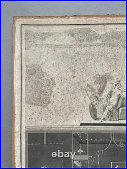 Fresques dans une maison de Pompei, gravure ancienne, gravure XIXe, Italie Fresques dans une maison de Pompei, gravure ancienne, gravure XIXe, Italie