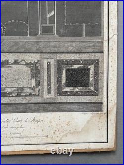 Fresques dans une maison de Pompei, gravure ancienne, gravure XIXe, Italie Fresques dans une maison de Pompei, gravure ancienne, gravure XIXe, Italie