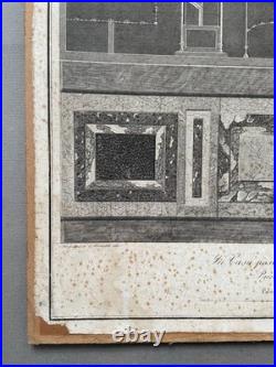 Fresques dans une maison de Pompei, gravure ancienne, gravure XIXe, Italie Fresques dans une maison de Pompei, gravure ancienne, gravure XIXe, Italie