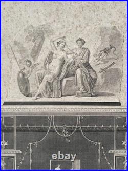 Fresques dans une maison de Pompei, gravure ancienne, gravure XIXe, Italie Fresques dans une maison de Pompei, gravure ancienne, gravure XIXe, Italie