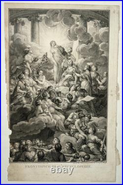 Frontispice Encyclopedie GRAVURE Eau Forte COCHIN Prevost 1772