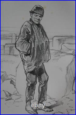 GAVARNI Lithographie originale série PHYSIONOMIES PARISIENNES RODEURS HOMME