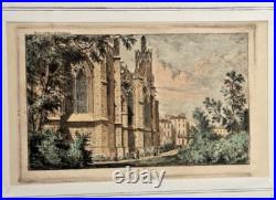 GCK/3-LITHOGRAPHIE ORIGINALE-ABSIDE DE St ANDRÉ-BORDEAUX-L de VENNEILH-1883