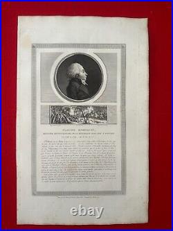 GCO59-GRAVURE ORIGINALE-CLAUDE ROBERJOT-HOMME POLITIQUE-RASTADT-19e