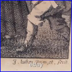 GRAVURE LITHO EAU FORTE Jan Luyken, ou Johannes Luiken 1649 1712°