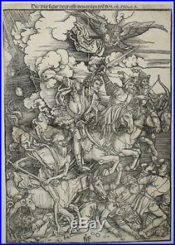 GREFF H. Les Quatre Cavaliers de lApocalypse. 1502. Gravure d'après DÜRER