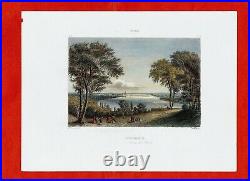 GY10-GRAVURE ORIGINALE-PORT DE BORDEAUX-PRISE AU DESSUS DE LA ROCADE-19e