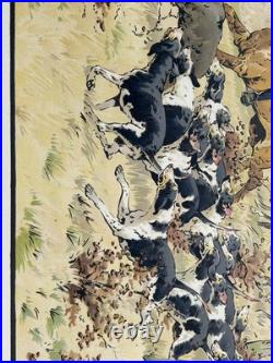 Georges Busson Gravure lithographie Venerie Chasse À Courre cerf Meute De Chiens Georges Busson Gravure lithographie Venerie Chasse À Courre cerf Meute De Chiens