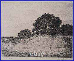 Georges MICHEL Bouquet d'arbres Gravure, Signée #Durand Ruel 1873