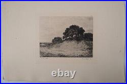 Georges MICHEL Bouquet d'arbres Gravure, Signée #Durand Ruel 1873