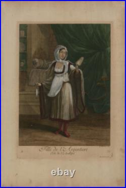 Gérard Scotin I (1643-1715) 1714 Gravure, Fille De L'Argentière