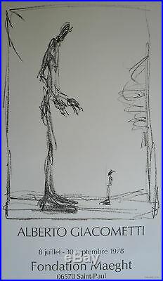 Giacometti Alberto Affiche impression lithographique 1978 Fondation