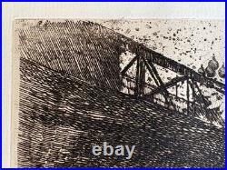 Giuseppe de Nittis Gravure Eau Forte Etching Paysage Calèche Vue Prise À Londres