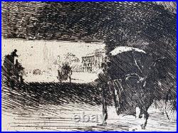 Giuseppe de Nittis Gravure Eau Forte Etching Paysage Calèche Vue Prise À Londres