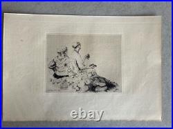 Giuseppe de Nittis Gravure Eau Forte Etching route de castellamare castellammare