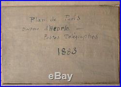 Grand plan de PARIS par ANDRIVEAU GOUJON 1883 format 81 x 102 cm