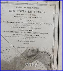 Grande Carte 1848 Dépôt De La Marine Etang De Berre Caronte Port De Bouc