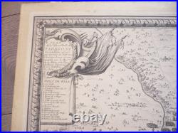 Grande Carte De Tarragone Catalogne Espagne 1644