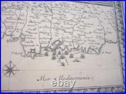 Grande Carte De Tarragone Catalogne Espagne 1644