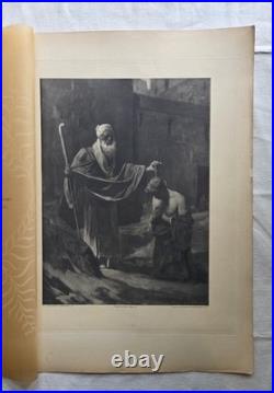 Grande Gravure 1899 J. J Benjamin Constant EO I Regum X 1 Samuel Ungit Saul TBE