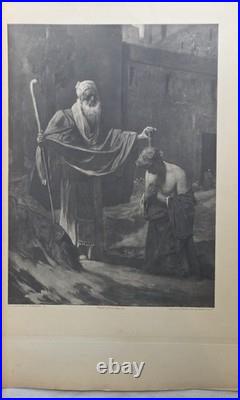 Grande Gravure 1899 J. J Benjamin Constant EO I Regum X 1 Samuel Ungit Saul TBE