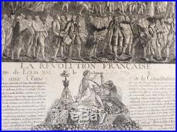 Grande Gravure Allégorique La Révolution Française Par Duplessis C 1792