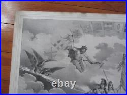 Grande Gravure Revolution 1848 L Appel A La Liberte Char Lions Lithographie