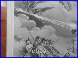Grande Gravure Revolution 1848 L Appel A La Liberte Char Lions Lithographie