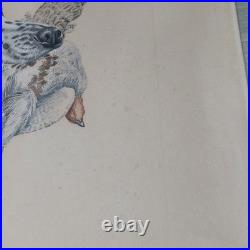 Grande Lithographie Danchin Hunting N°2 Chien Setter Perdrix 118/500