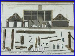 Grande gravure XVIIIème grosses forges fer Benard encyclopédie D'Alembert