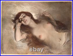 Grande gravure de Boleslaw Szankowski(1873-1953)NU, Poland